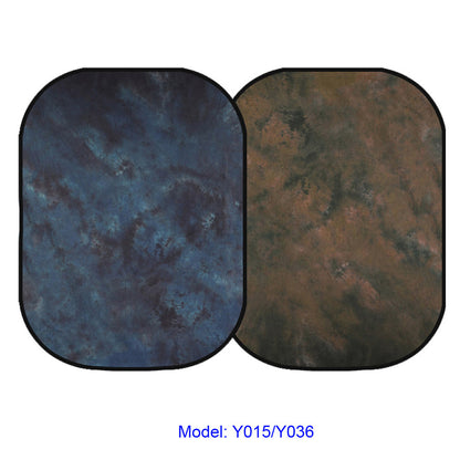 E-Photographic Dyed Backdrop Plate Blue &amp; Brown 1.5 X 2M EPH-KY015-Y036