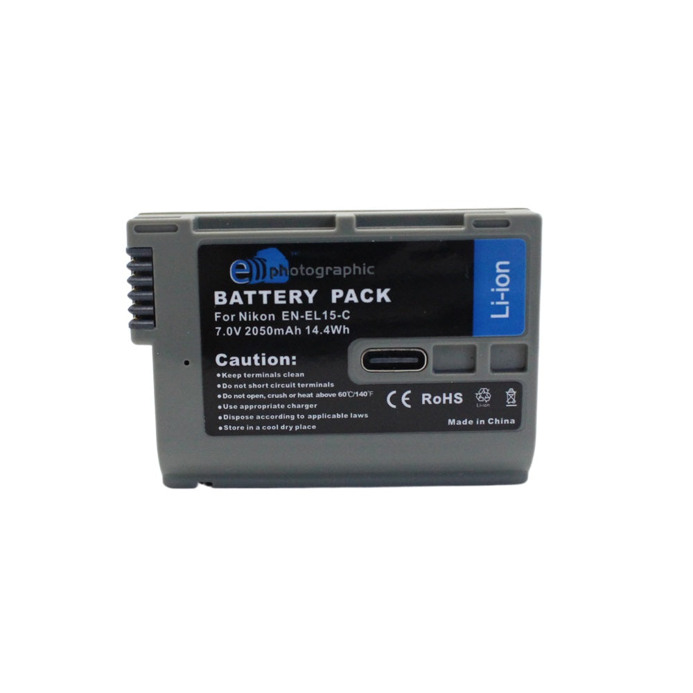 E Photographic EN-EL15 2050mAh Type C Battery for Nikon