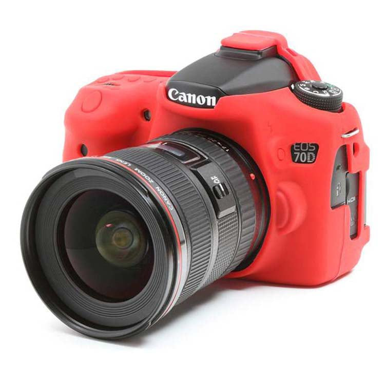 easyCover - Canon 70D DSLR - PRO Silicone Case - Red – ECC70DR