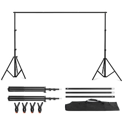 E-Photographic Professional 2.6mx3m Portable Studio Aluminium Back-Drop Stand - EPH-ST12-3