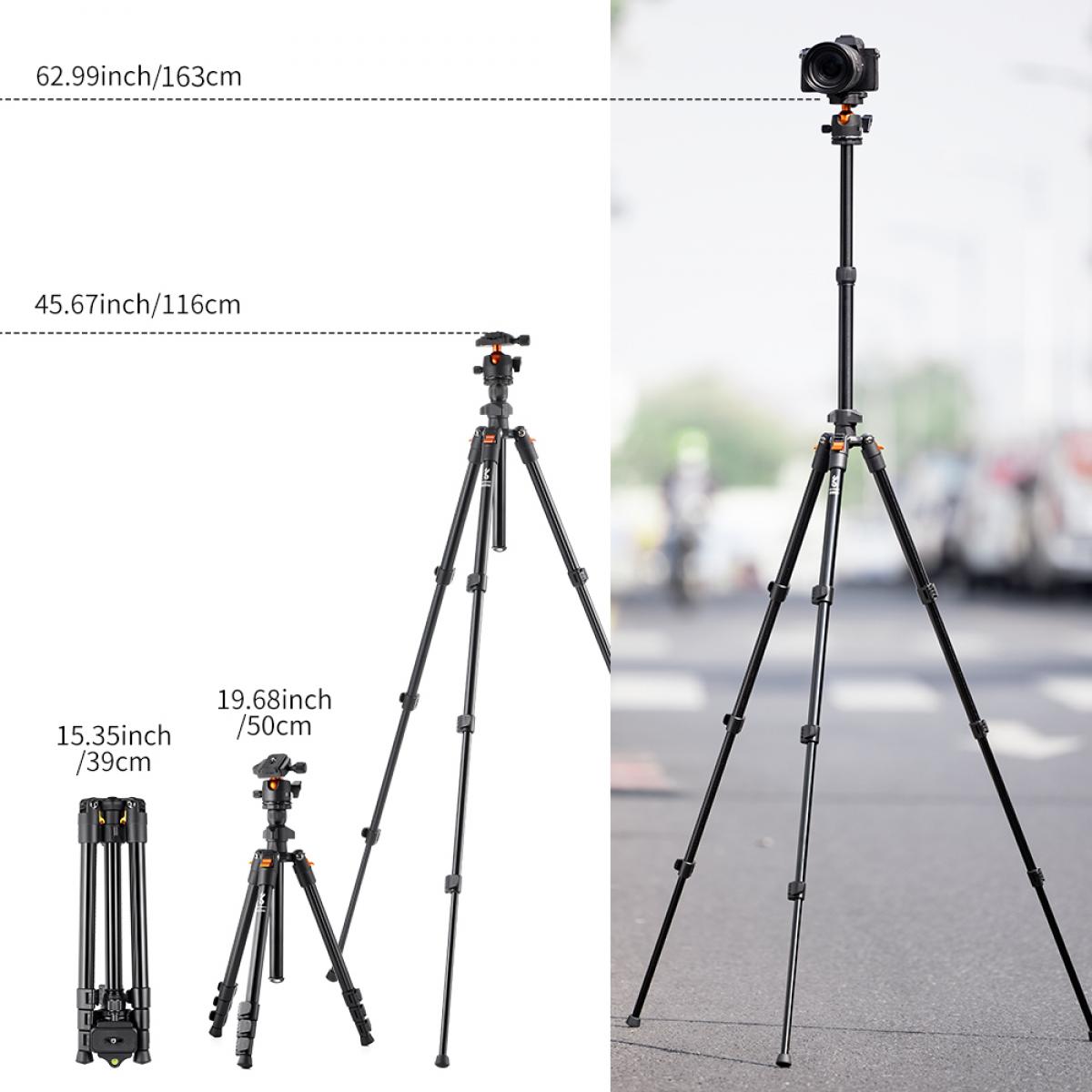 K&amp;F Concept Black &amp; Gold K234A0 With Phone Holder 1.7m Tripod