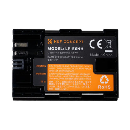 K&amp;F Concept 2250mAh LP-E6NH Camera Battery for Canon Cameras | KF28.0021V2