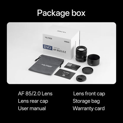 Viltrox AF 85mm f/2.0 EVO AF Prime Lens for Nikon Z-Mount Full Frame Mirrorless Cameras