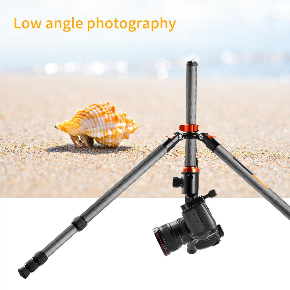 K&amp;F Concept SA284C1 Professional Carbon Fibre Tripod 10Kg Capacity Monopod Conversion KF09-095