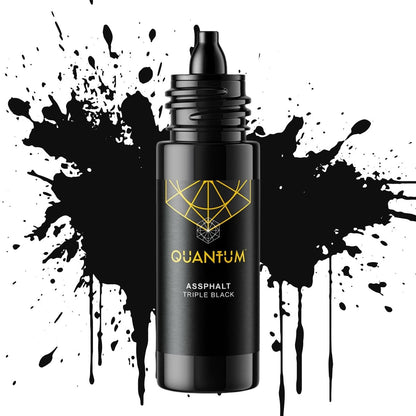 Quantum Premium Tattoo Ink - 1oz Assphalt Black (Triple Black) (30ml)