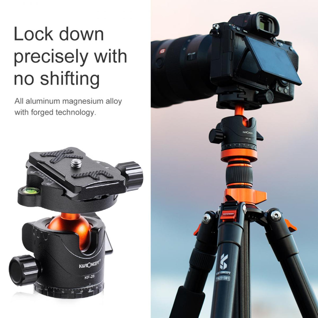 K&amp;F Concept Professional 10 Kg Capacity Tripod Ball Head KF31-023V3