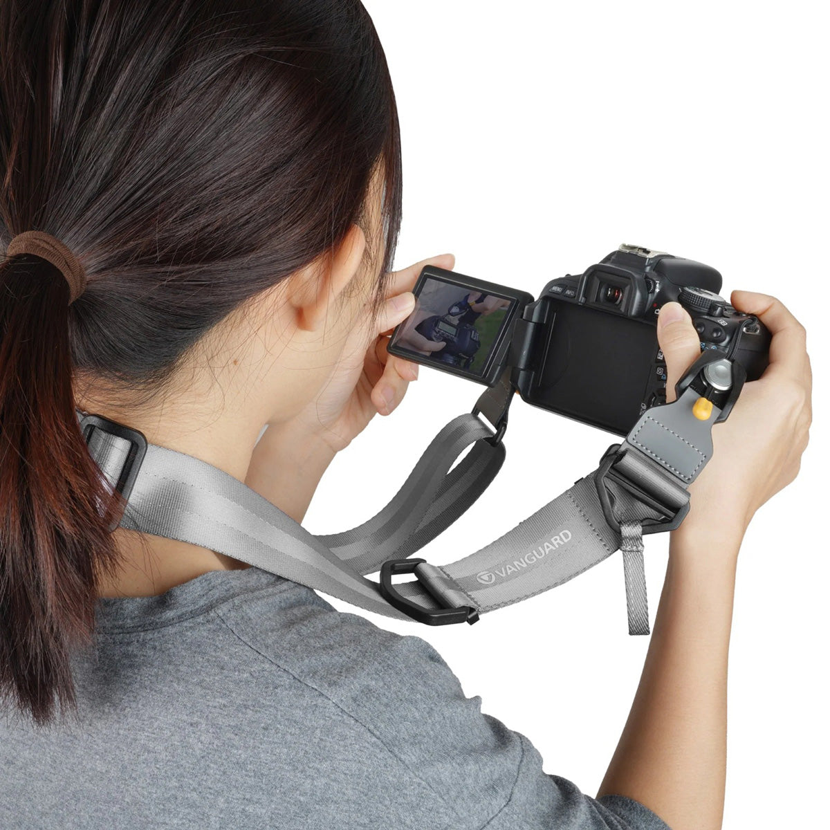 Vanguard Connect Quick NS38 Camera &amp; Binocular Neck Strap with Quick Release – Grey