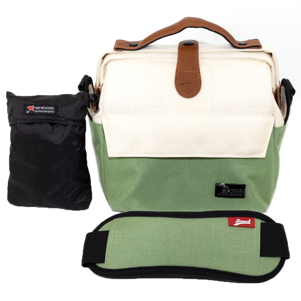 Jenova Urban Legend Professional Shoulder Bag Beige &amp; Olive Green - 61132BGGN