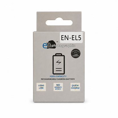 E-Photographic EN-EL5 1100mAh Li-Ion Replacement Battery for Nikon Digital Cameras