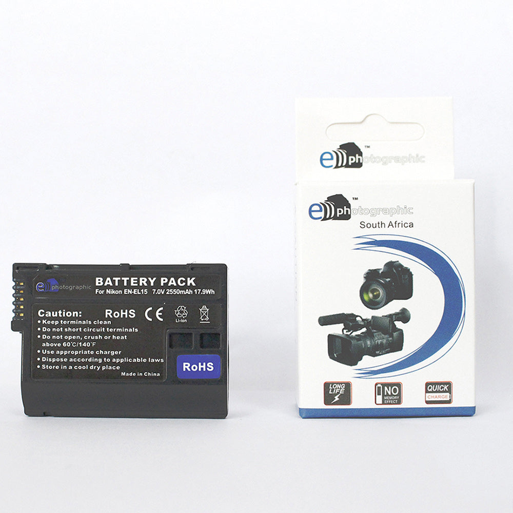 E-Photographic 2550 mAh Lithium  Battery for Nikon EN-EL15