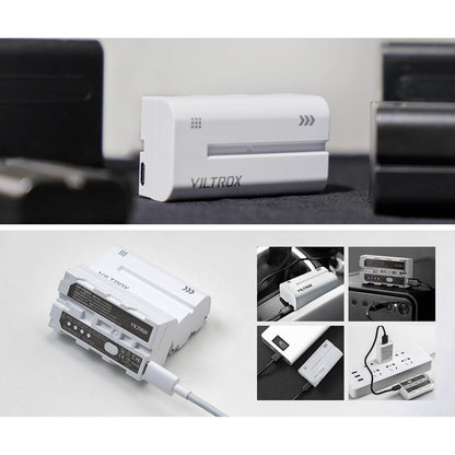 Viltrox NP-F550 2200mAh Lithium Battery with Type-C Fast Charging for LED Lights