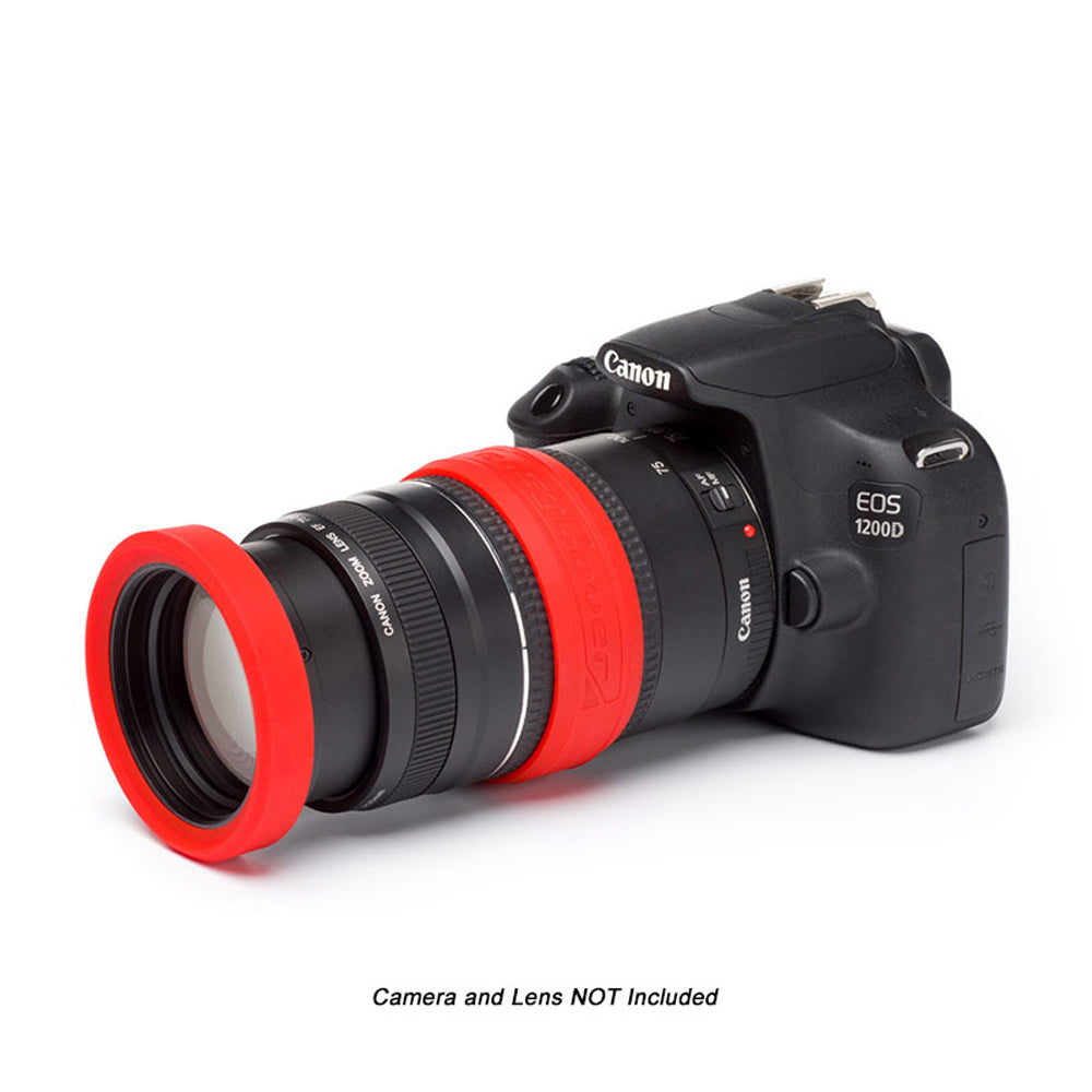 easyCover PRO 52mm Lens Silicon Rim/Ring &amp; Bumper Protectors Red - ECLR52R