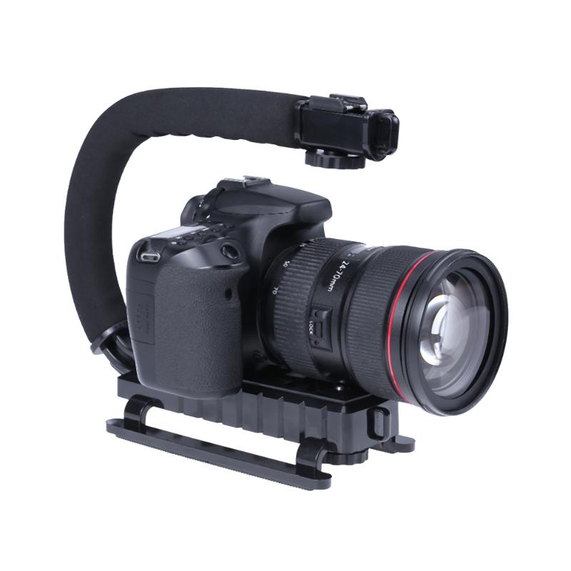 E-Photographic U-Type Video Stabiliser Handle with 1 hotshoe for DSLR, Mirrorless Camera or Camcoder - EPHK140