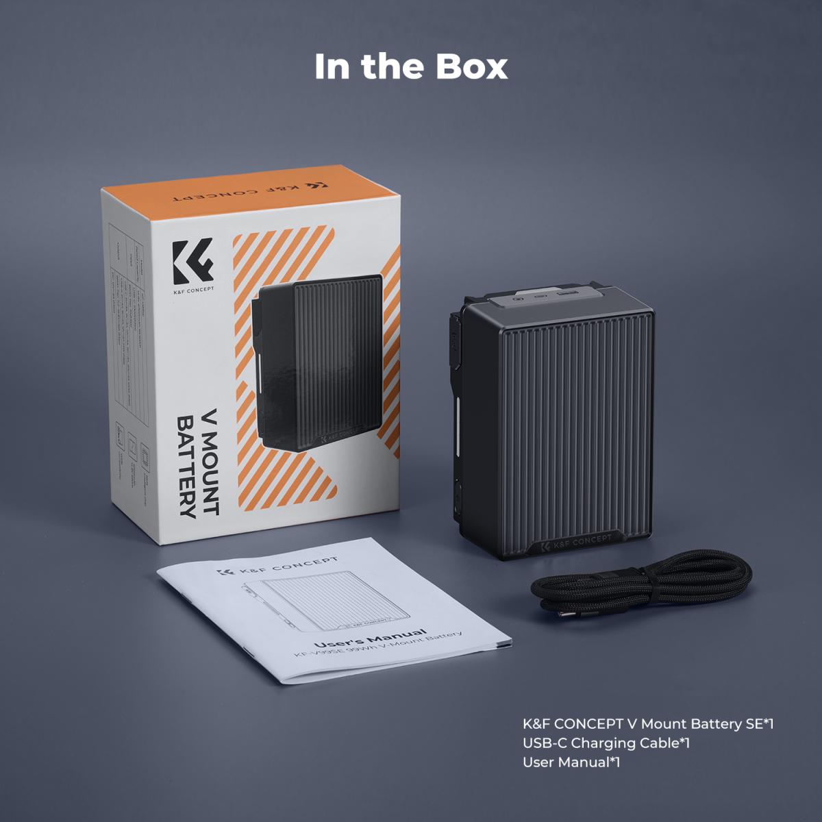 K&amp;F Concept 99Wh V-Mount Battery with PD 100W USB-C Charging