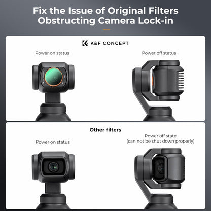 K&amp;F Concept CPL + ND2 + ND4 Filter Kit for DJI Osmo Pocket 3