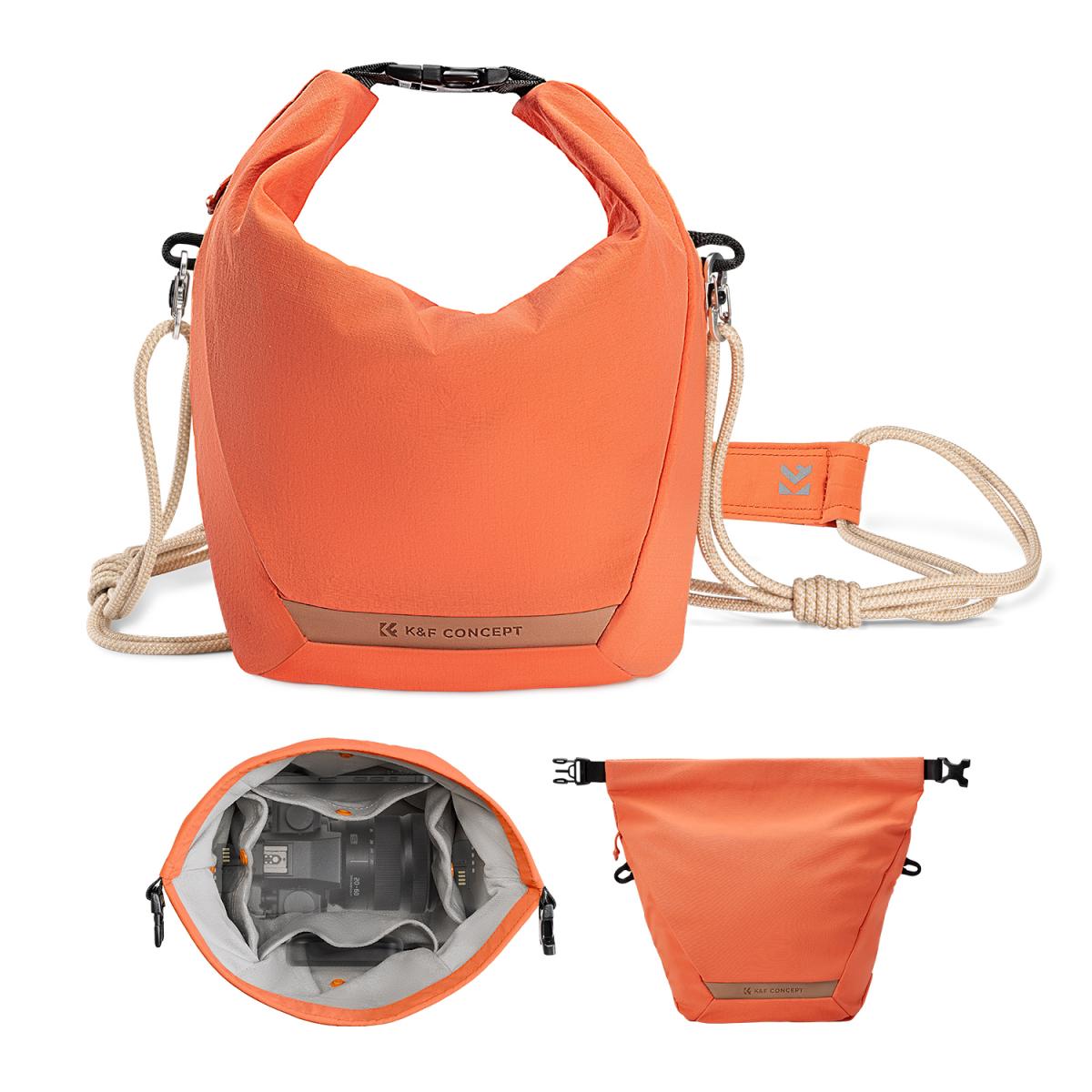 K&amp;F Concept Urban Wander U11 5 Liter Compact Lightweight Versatile Camera Sling Bag – Orange