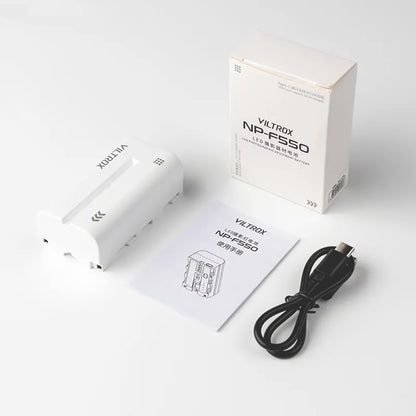 Viltrox NP-F550 2200mAh Lithium Battery with Type-C Fast Charging for LED Lights