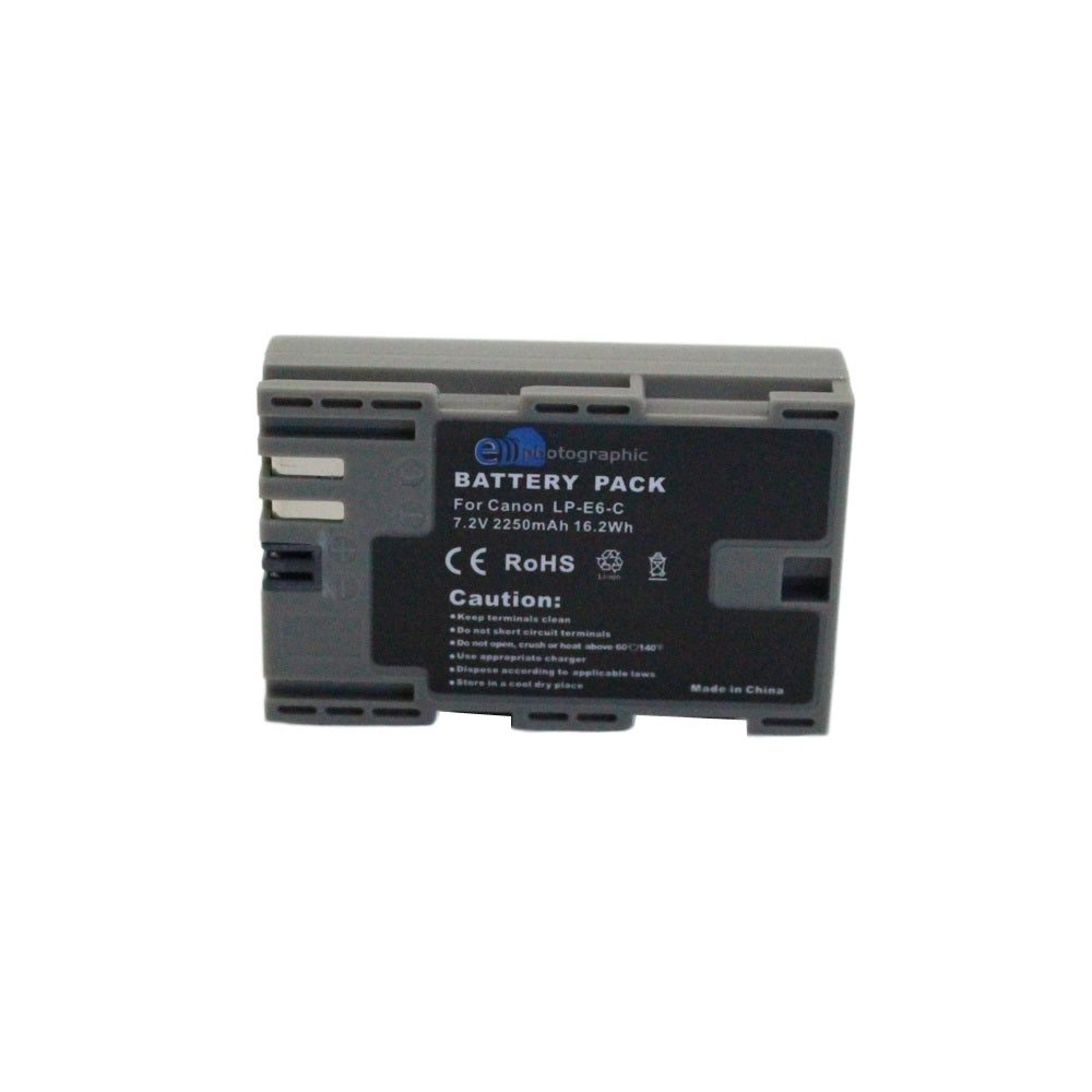 E Photographic LP-E6 2250 mAh Type-C Battery for Canon