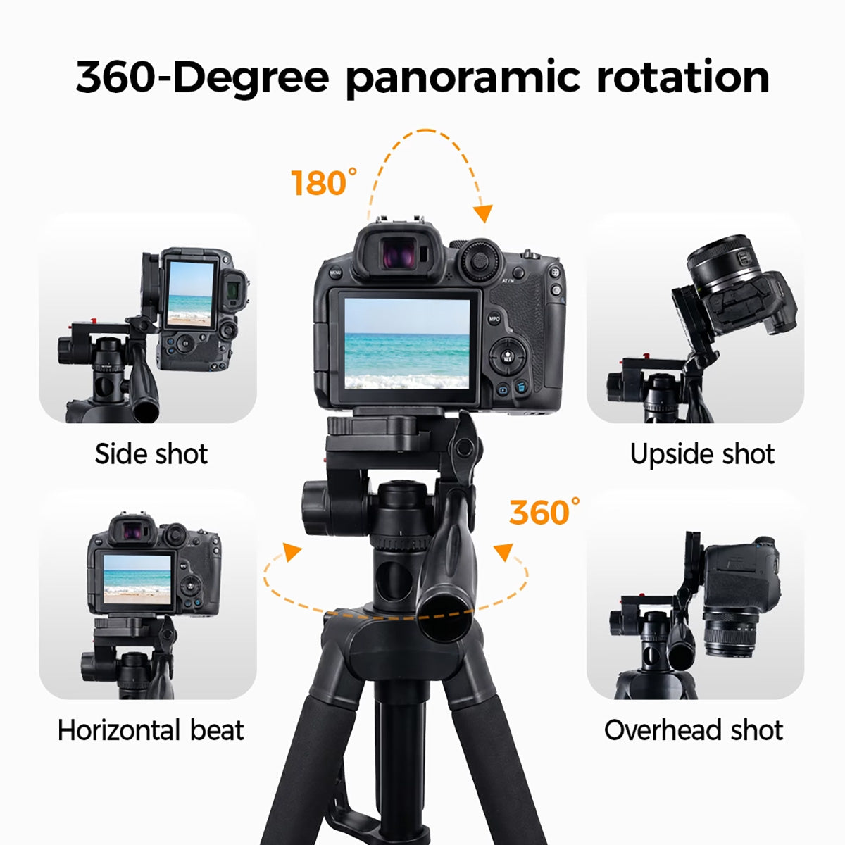 K&amp;F Concept S254A3 Overhead Tripod/Monopod with BV07 Fluid Video Head - KF09-184