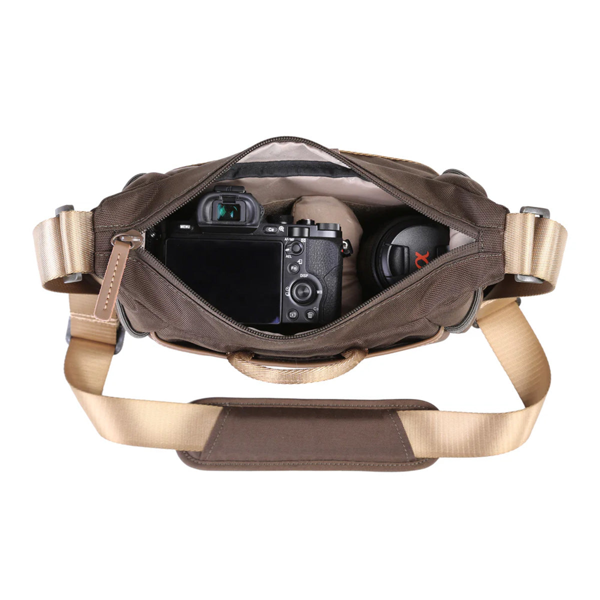 Vanguard VEO GO21M KG Shoulder Camera Bag, Internal Dimensions - 21x10x19cm - Khaki