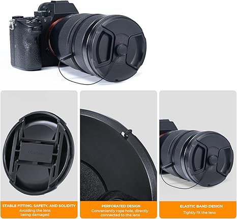 K&amp;F Concept 67mm 3 x Lens Cap Set + 3 x Cleaning Cloths