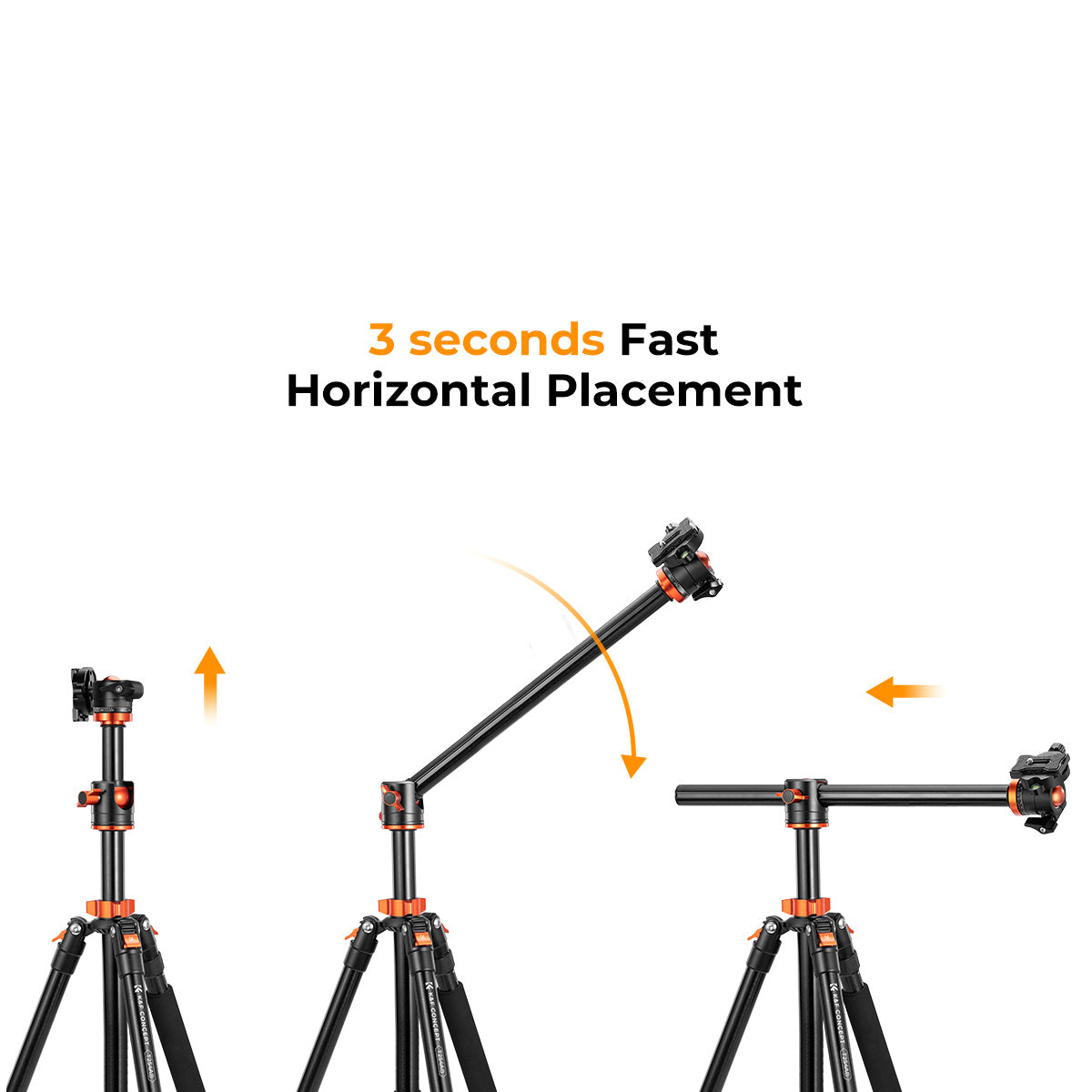 K&amp;F 2.4 m Aluminium Video Tripod with Detachable Monopod &amp; 360° Ball Head