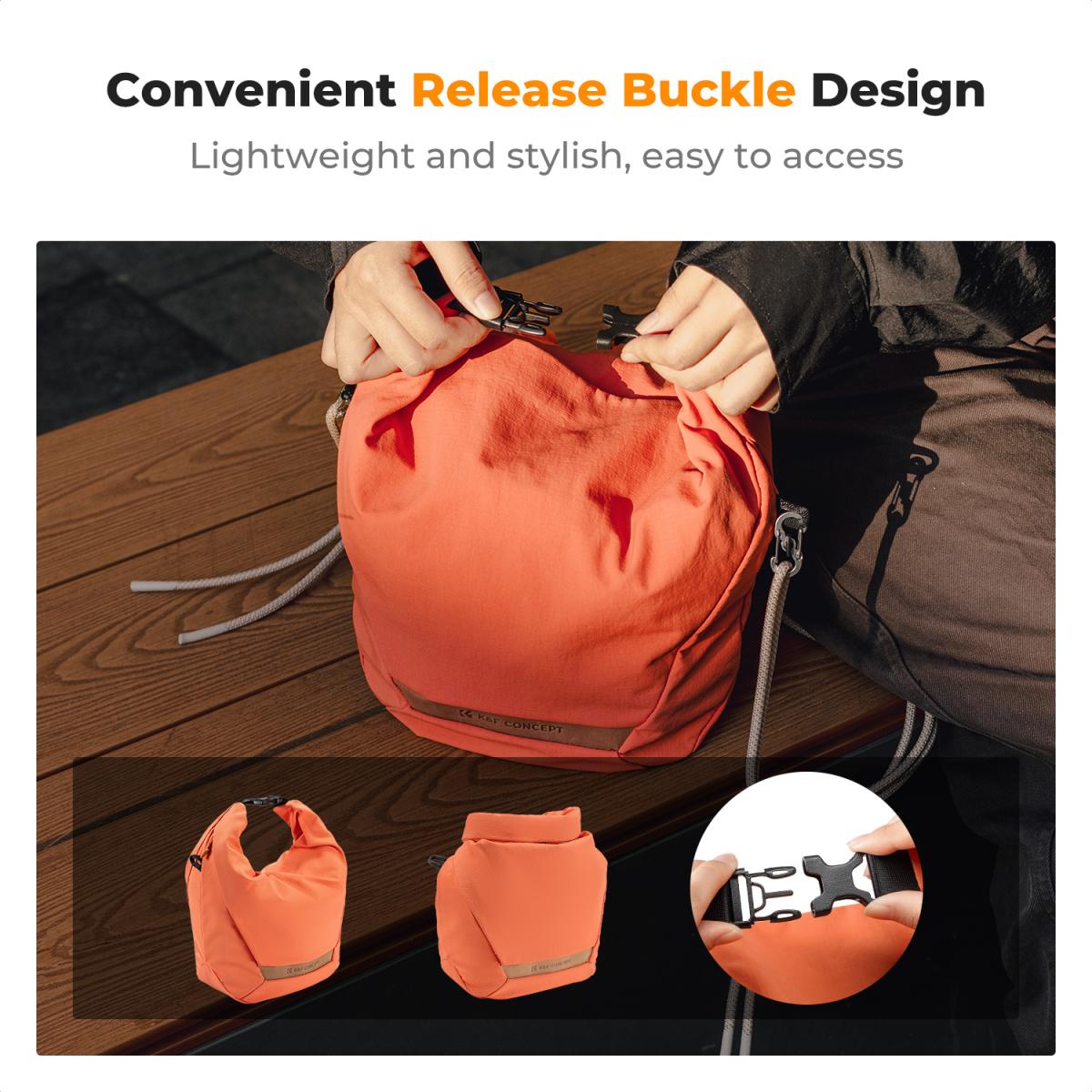 K&amp;F Concept Urban Wander U11 5 Liter Compact Lightweight Versatile Camera Sling Bag – Orange