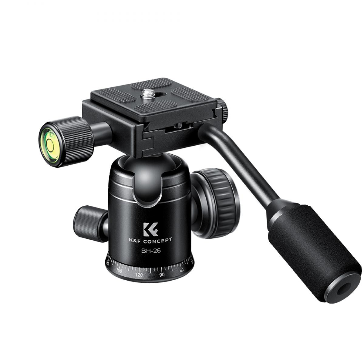 K&amp;F Video Tripod Head with Handle &amp; 360 Degree Rotation - KF31-049