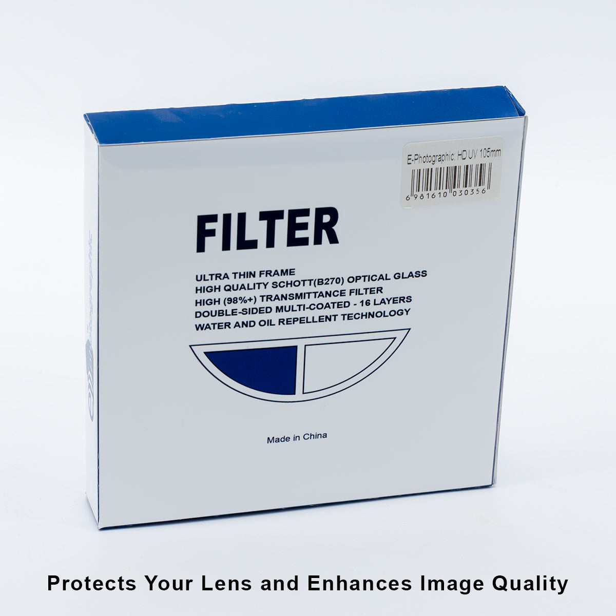 E-Photographic PRO 105 mm Multicoated UV Filter-German HD B270 Schott Optics