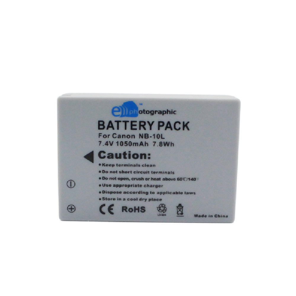 E Photographic NB-10L 1050 mAh Battery for Canon