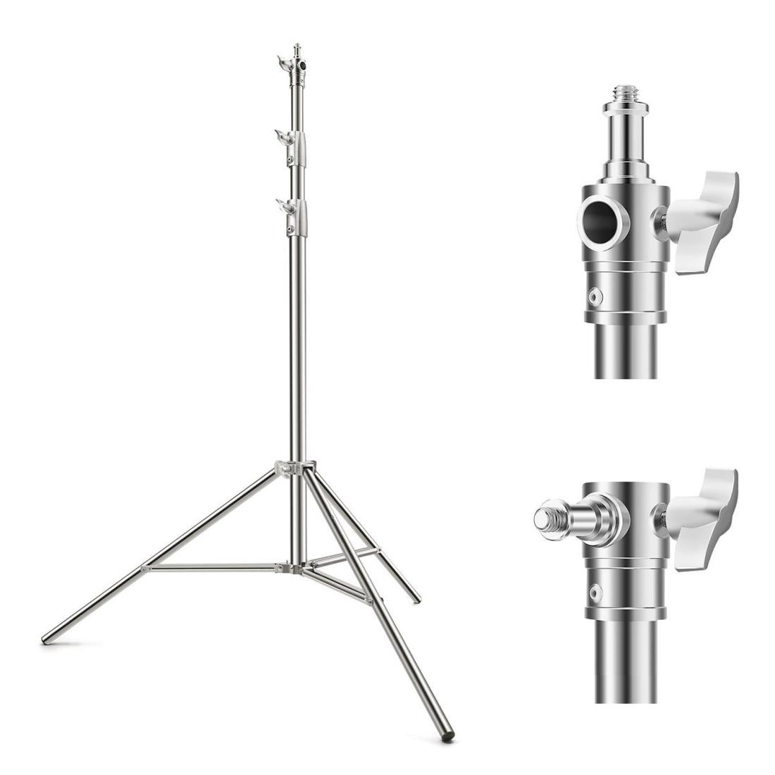 K&amp;F Concept 280cm Portable Stainless Steel Light Stand; Load Capacity 8kgs - KF34.044