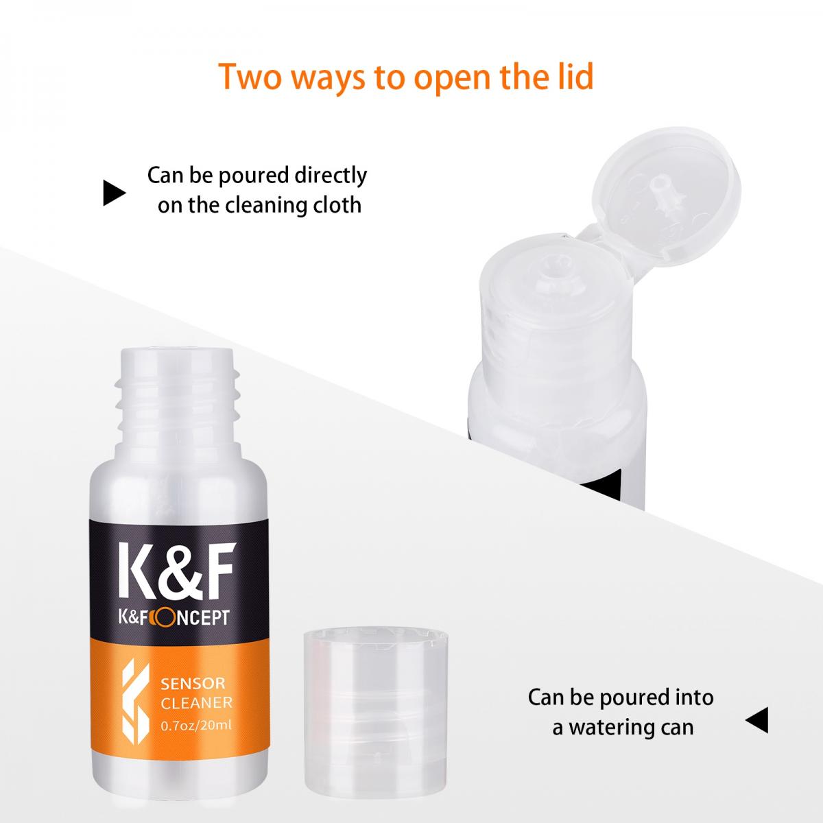 K&amp;F Concept 10 Pack 20ml Cleaning Liquid for Lenses, Sensors, Glasses etc.