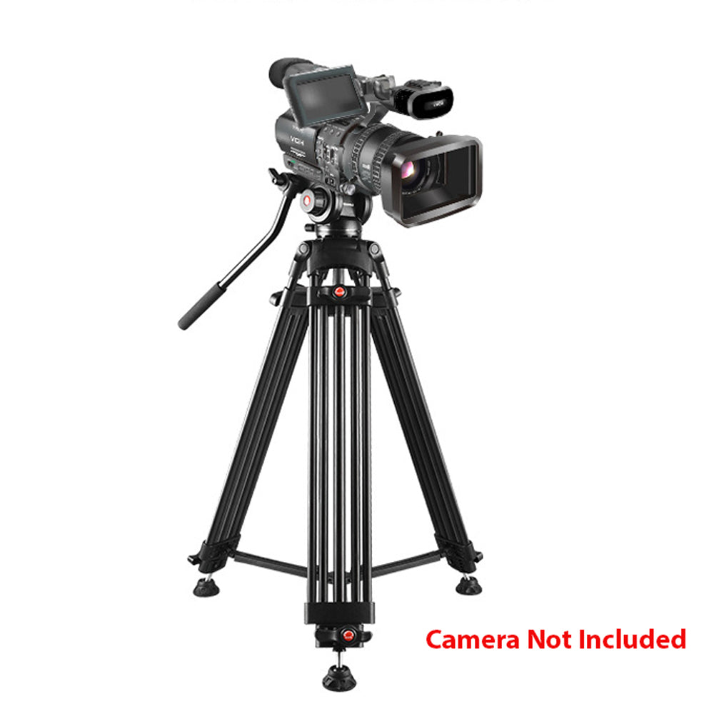 Powerwin Heavy Duty 10Kg Capacity PRO Fluid Head Tripod for Video, Mirrorless &amp; DSLR Cameras with Hydraulic Damping