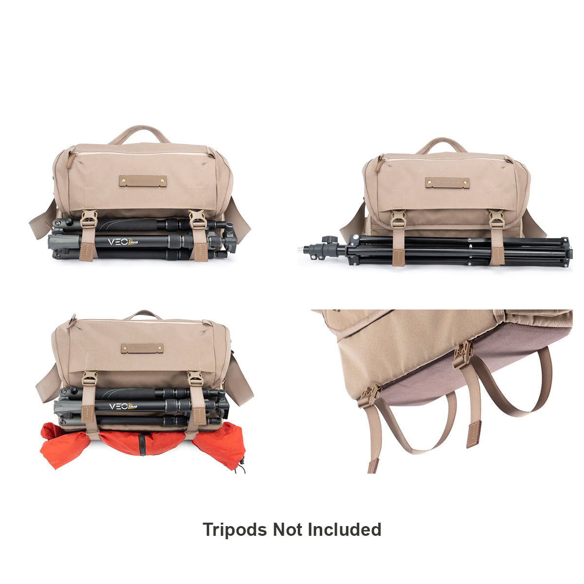 Vanguard VEO Range 38 BG, VEO 2S tripod-holding, Messenger Camera Bag - Tan