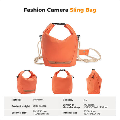 K&amp;F Concept Urban Wander U11 5 Liter Compact Lightweight Versatile Camera Sling Bag – Orange