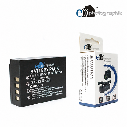 E-Photographic 1100mAh Lithium Battery for FujiFilm W126/S - EPHNPW126S