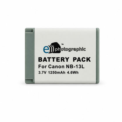 E-Photographic NB-13L 1250mAh Li-Ion Replacement Battery for Canon Cameras