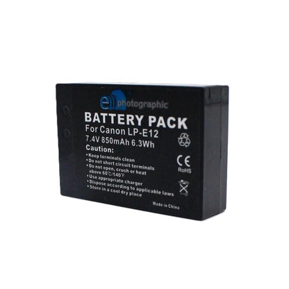 E-Photographic 850 mAh Lithium  Camera Battery for Canon LP-E12 DSLR&