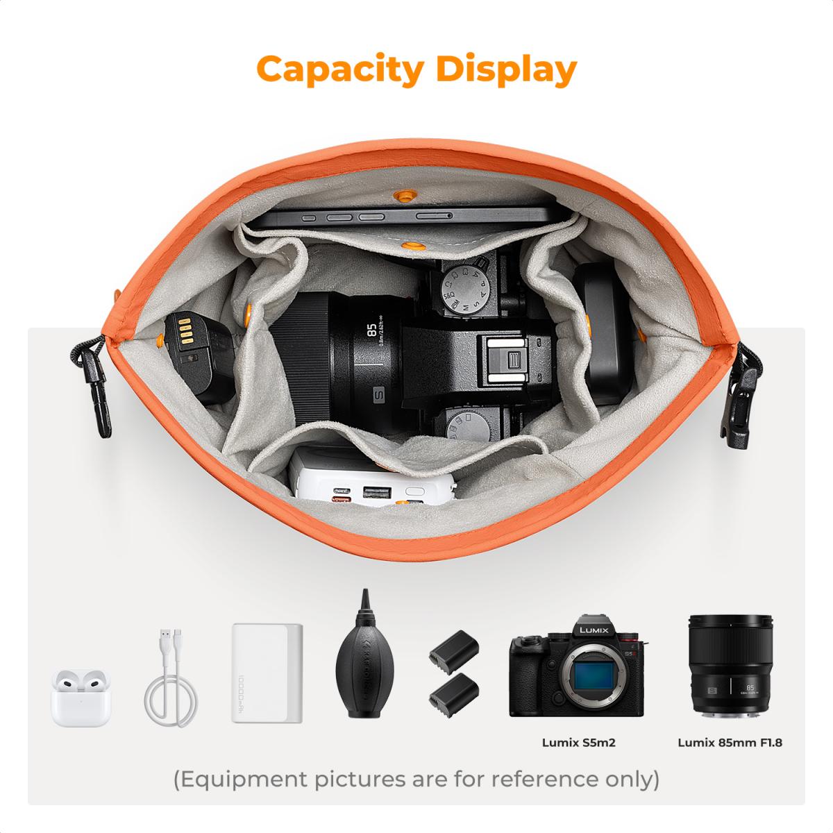 K&amp;F Concept Urban Wander U11 5 Liter Compact Lightweight Versatile Camera Sling Bag – Orange
