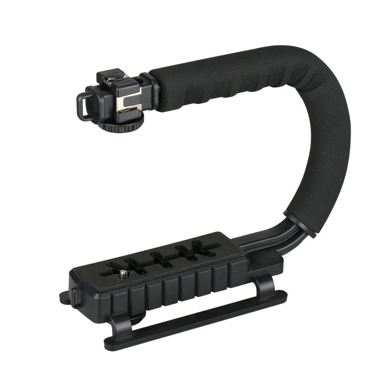 E-Photographic U-Type Video Stabiliser Handle with 3 hotshoes for DSLR, Mirrorless Camera or Camcoder - EPHK141