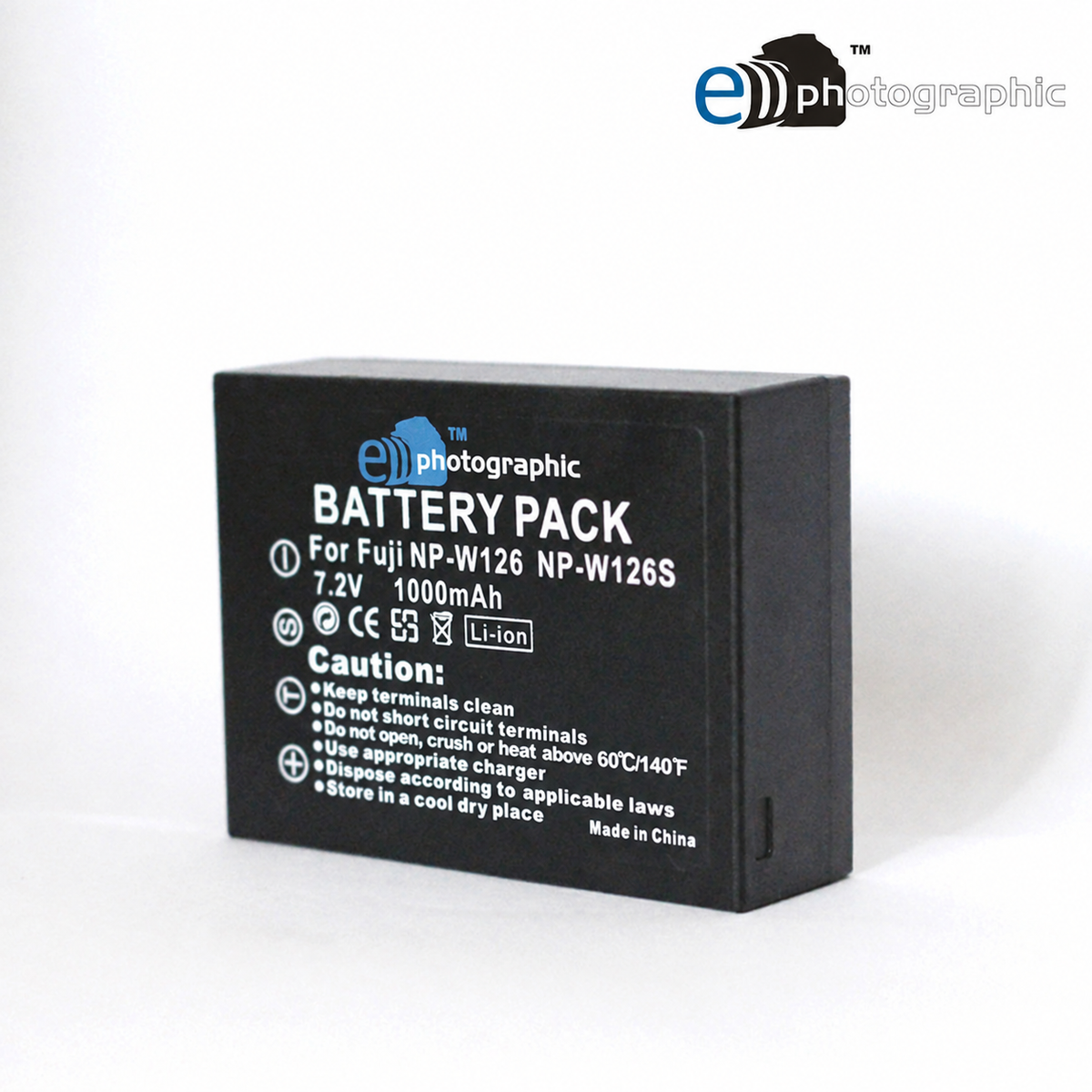 E-Photographic 1100mAh Lithium Battery for FujiFilm W126/S - EPHNPW126S
