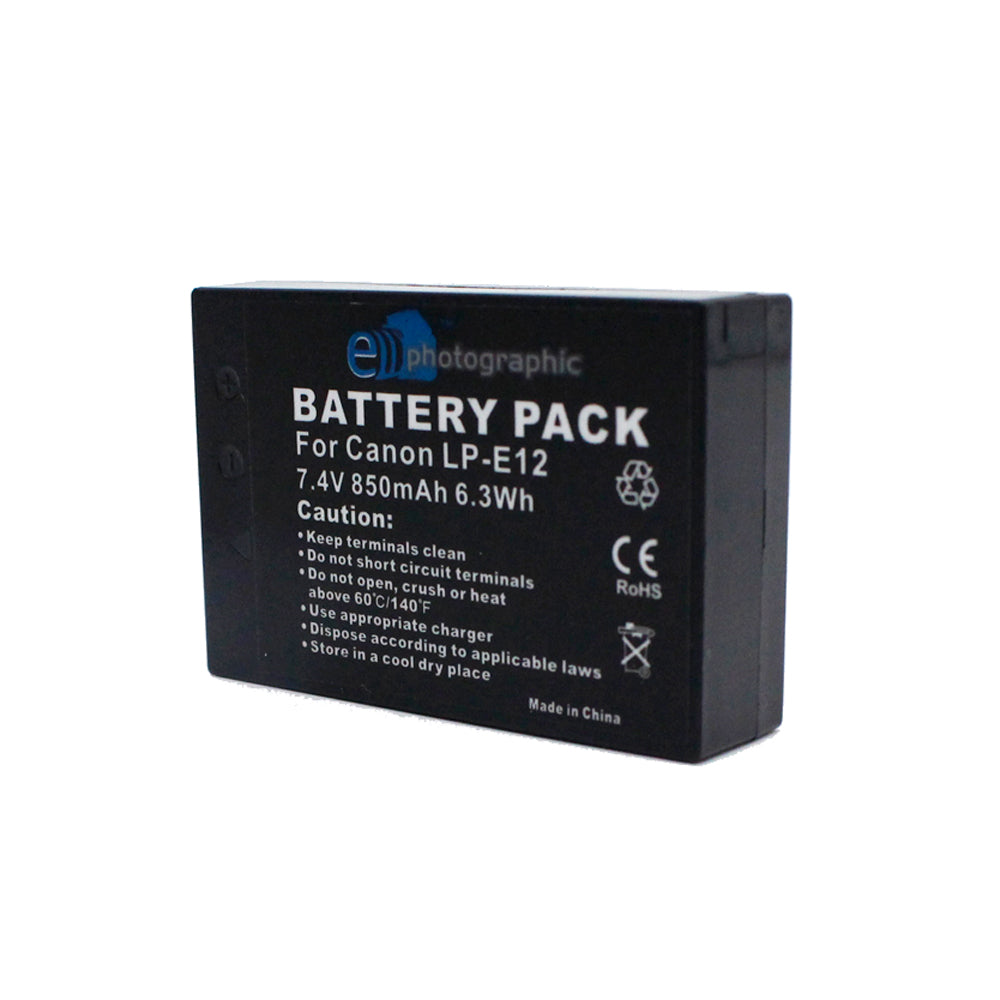 E Photographic LP-E12 850mAh Battery for Canon Cameras