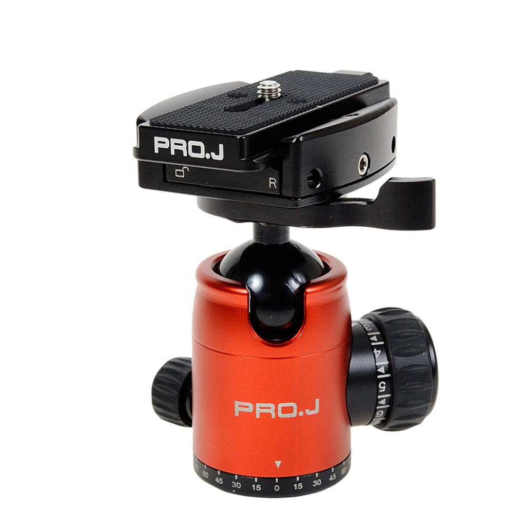 Jenova PRO.J 30Kg Capacity Heavy Duty Universal Tripod Ball Head Red-25626RD