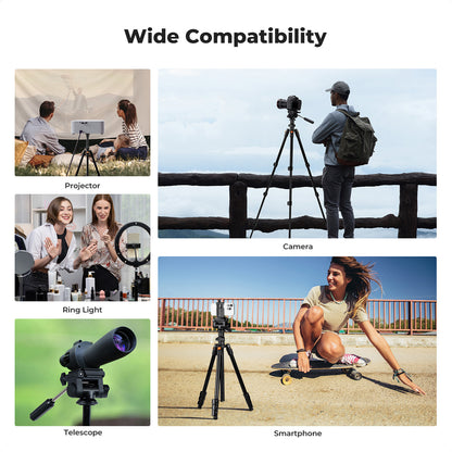 K&amp;F Concept 1.96m Aluminium Camera &amp; Video Travel Tripod With 3-Way Head KF09-115V1