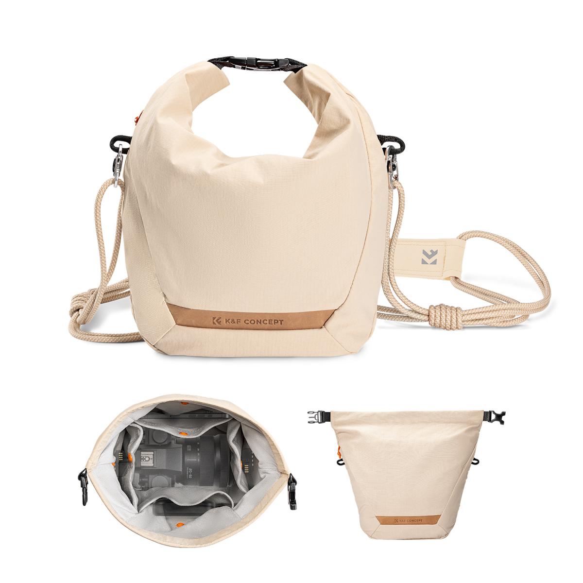 K&amp;F Urban Wander U11 Compact Lightweight Versatile 5 Liter Camera Sling Bag – Beige