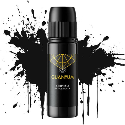 Quantum Premium Tattoo Ink - 1oz Assphalt Black (Triple Black) (30ml)
