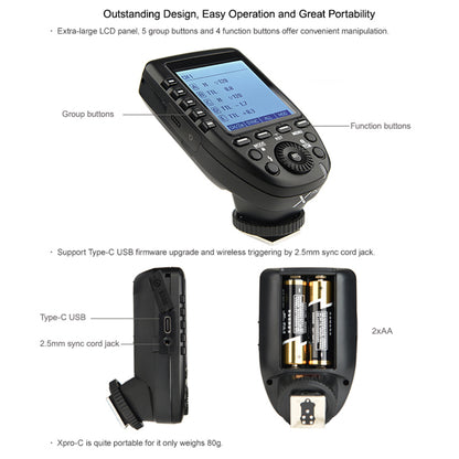 Godox  X-PROC 2,4 GHz Wireless Radio Transmitter/Trigger for Canon Mirrorless &amp; DSLR Cameras