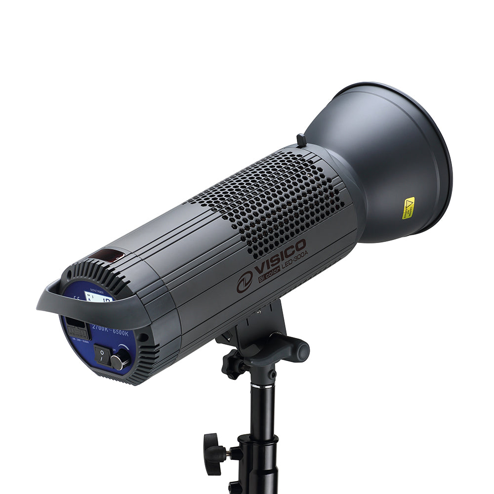 Visico 300 Watt adjustable Power &amp; Colour Temp LED Studio Light with Build-in 2.4G wireless radio receiver