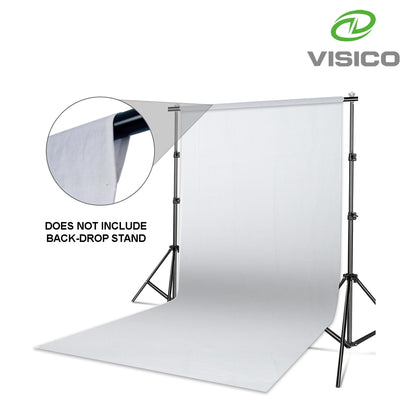 Visico Professional Cotton (140gsm) Muslin Backdrop 3m X 3m White VS-MS-33W