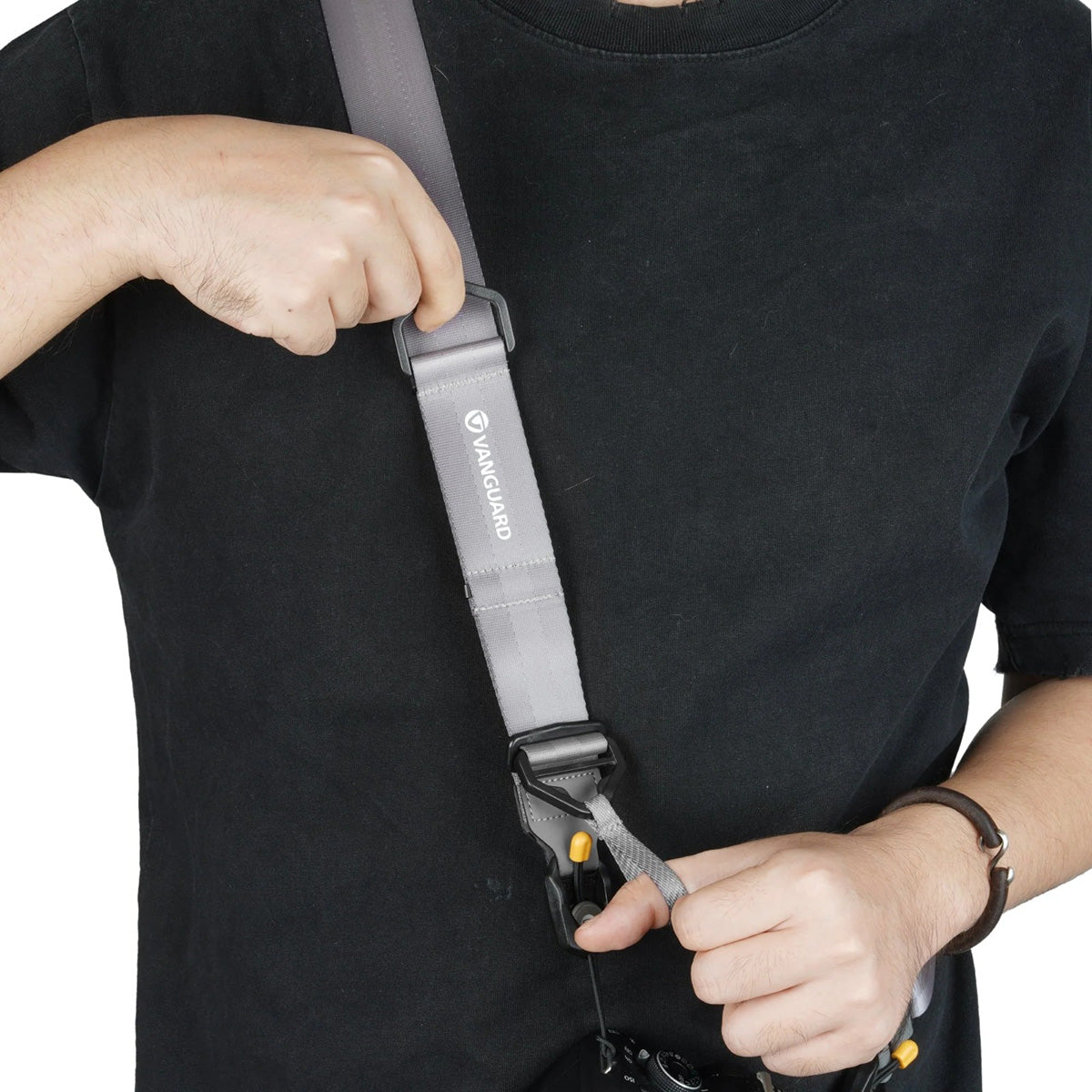 Vanguard Connect Quick NS38 Camera &amp; Binocular Neck Strap with Quick Release – Grey